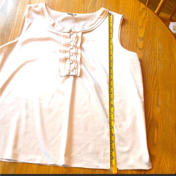 Talbots sleeveless blouse cream large - Picture 8 of 9